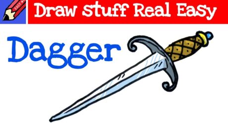 Cómo dibujar una daga muy fácil – Instrucciones habladas
