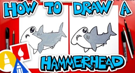 Comment dessiner un requin marteau de dessin animé