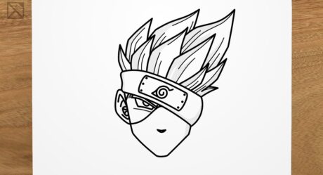 Como dibujar a KAKASHI en Estilo DRAGON BALL (Naruto) paso a paso, FACIL