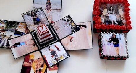 DIY Greeting Cards for Happy Birthday / Photo explosion box tutorial / How to make Explosion Box