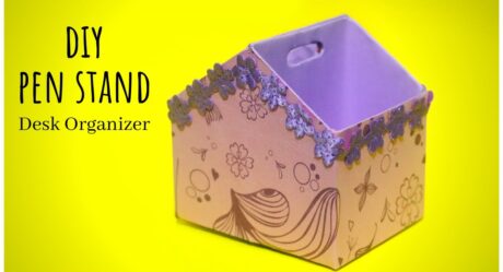 DIY Pen Stand from Waste Cardboard Box | Pencil Holder | Desk Organizer