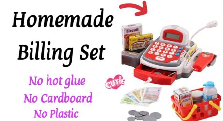 DIY billing set toy / how to make billing set at home / supermarket toy set / Cash Register Machine