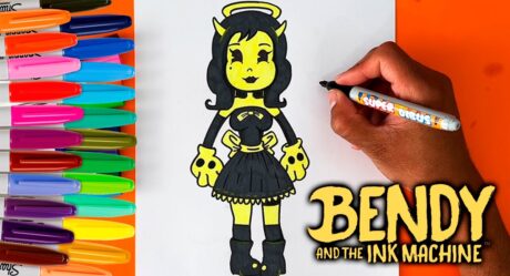 HOW TO DRAW ALICE ANGEL FROM THE GAME BENDY AND THE INK MACHINE