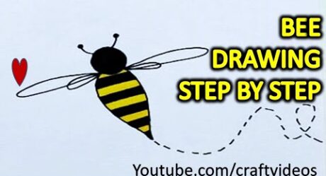 How To Draw A Bee Easy | Bee Drawing Step By Step