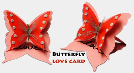 How to Make a Butterfly Love Card For Loved Ones | Love Greeting Cards Latest Design Handmade | #309