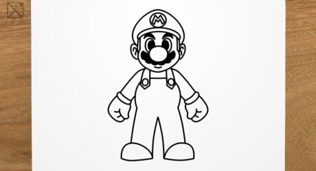 How to draw MARIO step by step, easy and fast