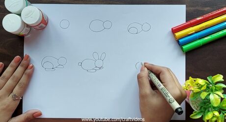 Rabbit Drawing Step by Step | How To Draw A Rabbit