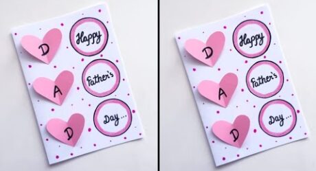 Easy & Beautiful white paper Father's Day Card making ideas / DIY Handmade Fathers Day greeting Card