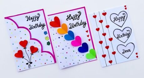 3 Easy & Beautiful white paper Handmade Happy Birthday Greeting Card making 2023|DIY Birthday cards