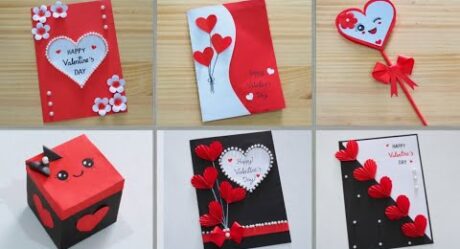 6How To Make Valentine's Day Greeting Card/Handmade Valentine's Day Card/Valentine's Day Card Making