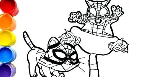 Cómo dibujar, Super Cat VS Spider-Cat – Spidey Amazing Friends – “Spider-Man: Across the Spider-Verse”