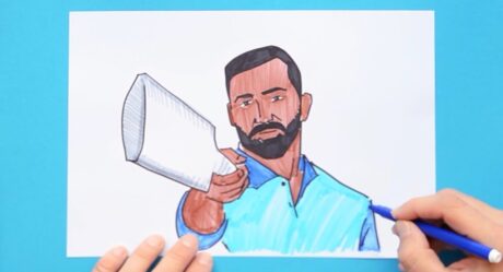 Cómo dibujar a Dinesh Karthik – jugador de cricket indio