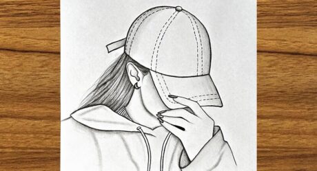 Comment dessiner une fille avec une casquette | Dessin de fille facile étape par étape | Belle fille dessinant pour les débutants