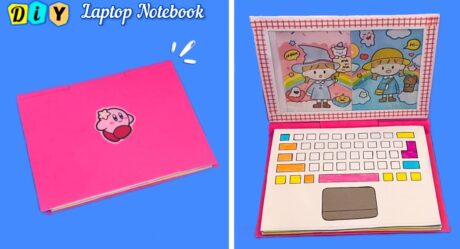 DIY KIRBY Notebook Ideas / easy craft ideas / how to make/ paper craft / art and craft / girl crafts