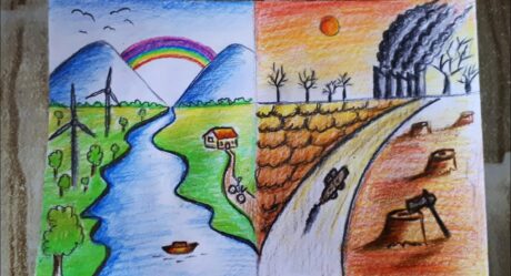 SAVE ENVIRONMENT,SAVE EARTH , SAVE NATURE DRAWING / POLLUTION DRAWING / ÇEVRE KİRLİLİĞİ ÇİZİMİ