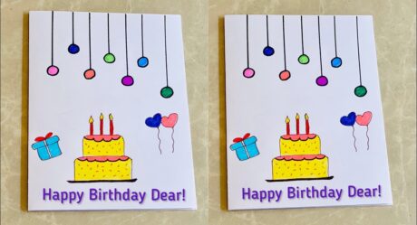 Best BIRTHDAY Card using only WHITE PAPERNo glueNo scissors Beautiful DIY Birthday Card idea