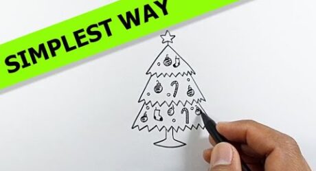 Comment dessiner un arbre de Noël pour les débutants | Idées de dessin simples