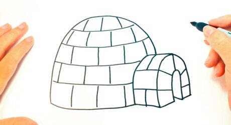 Cómo dibujar una casa de hielo | Tutorial de dibujo fácil de Icehouse