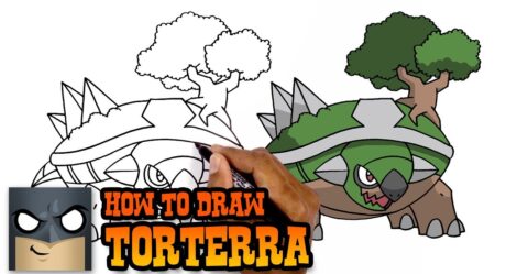 Comment dessiner des Pokémon | Torterra | Pas à pas