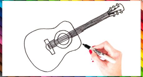 Comment dessiner une guitare étape par étape | Dessin de guitare FACILE | Tutoriels de dessin super faciles