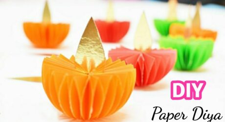 Diwali Decoration Ideas 2020 / Easy Paper Diya Making / diwali decoration ideas at home / Paper Diya