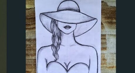 GIRL WITH HAT DRAWING FOR BEGINNERS / YENİ BAŞLAYANLAR İÇİN ŞAPKALI KIZ