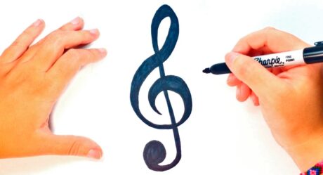 How to draw a Treble Clef step by step | Easy drawing of Treble Clef