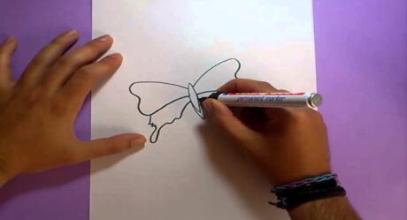 How to draw a butterfly step by step 7 | How to draw a butterfly 7