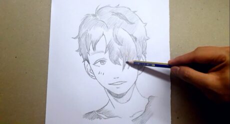 Karakalem Anime Erkek Yüzü Çizimi – Yüz Çizimi