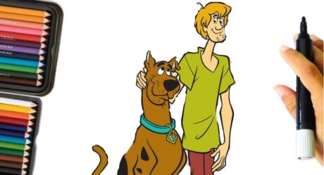 Scooby doo dessin étape par étape | Comment dessiner et colorier scooby doo